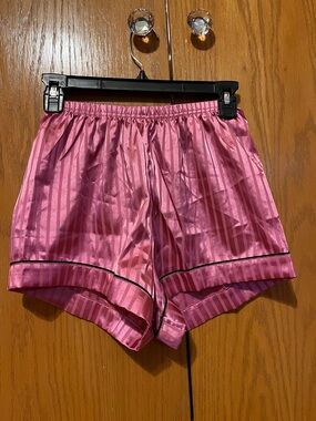 Pink & Cheetah Satin Pajama Shorts